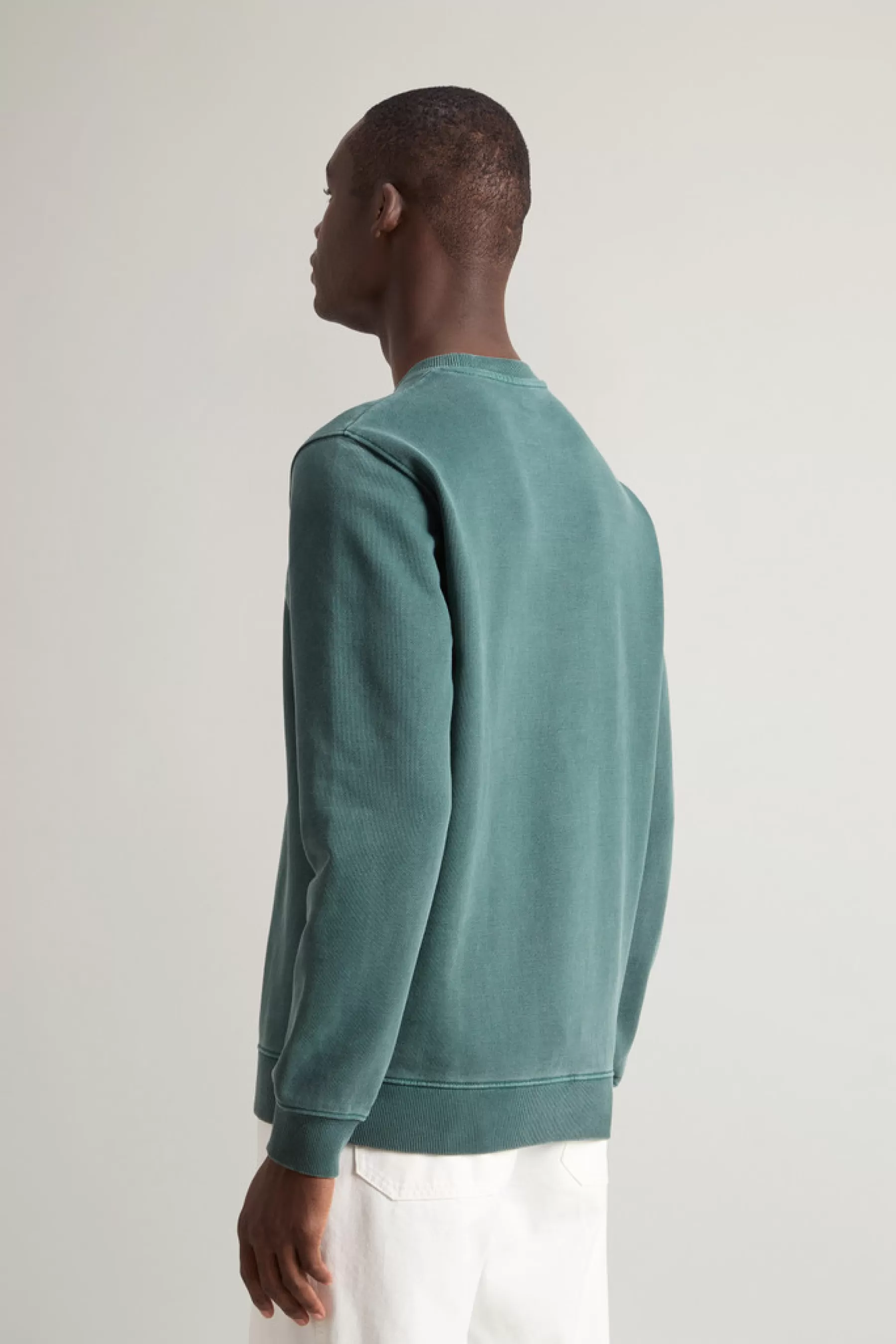 Flash Sale Sweater van zuiver achteraf geverfd katoen met geborduurd logo Heren Sweatshirts