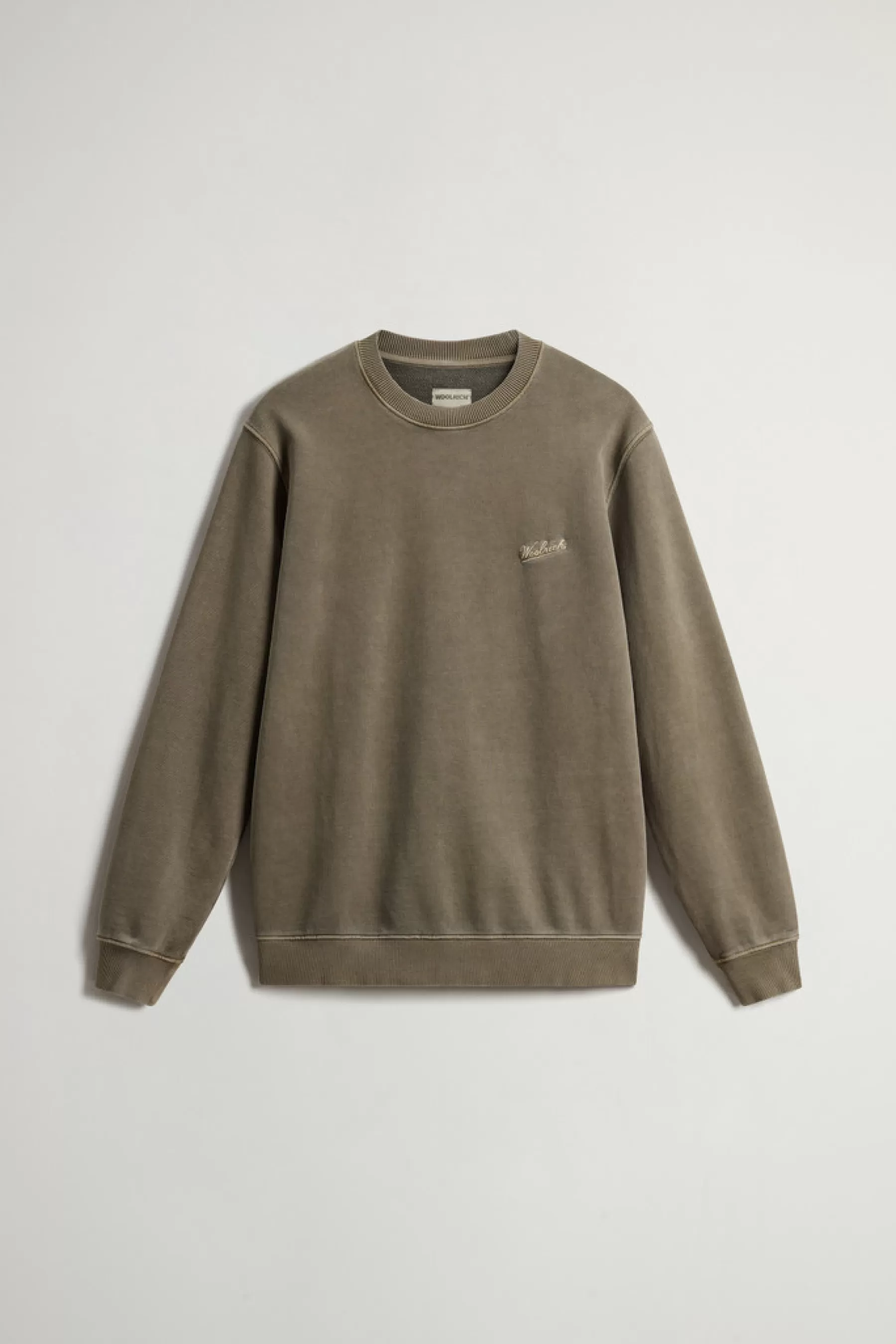 Sale Sweater van zuiver achteraf geverfd katoen met geborduurd logo Heren Sweatshirts