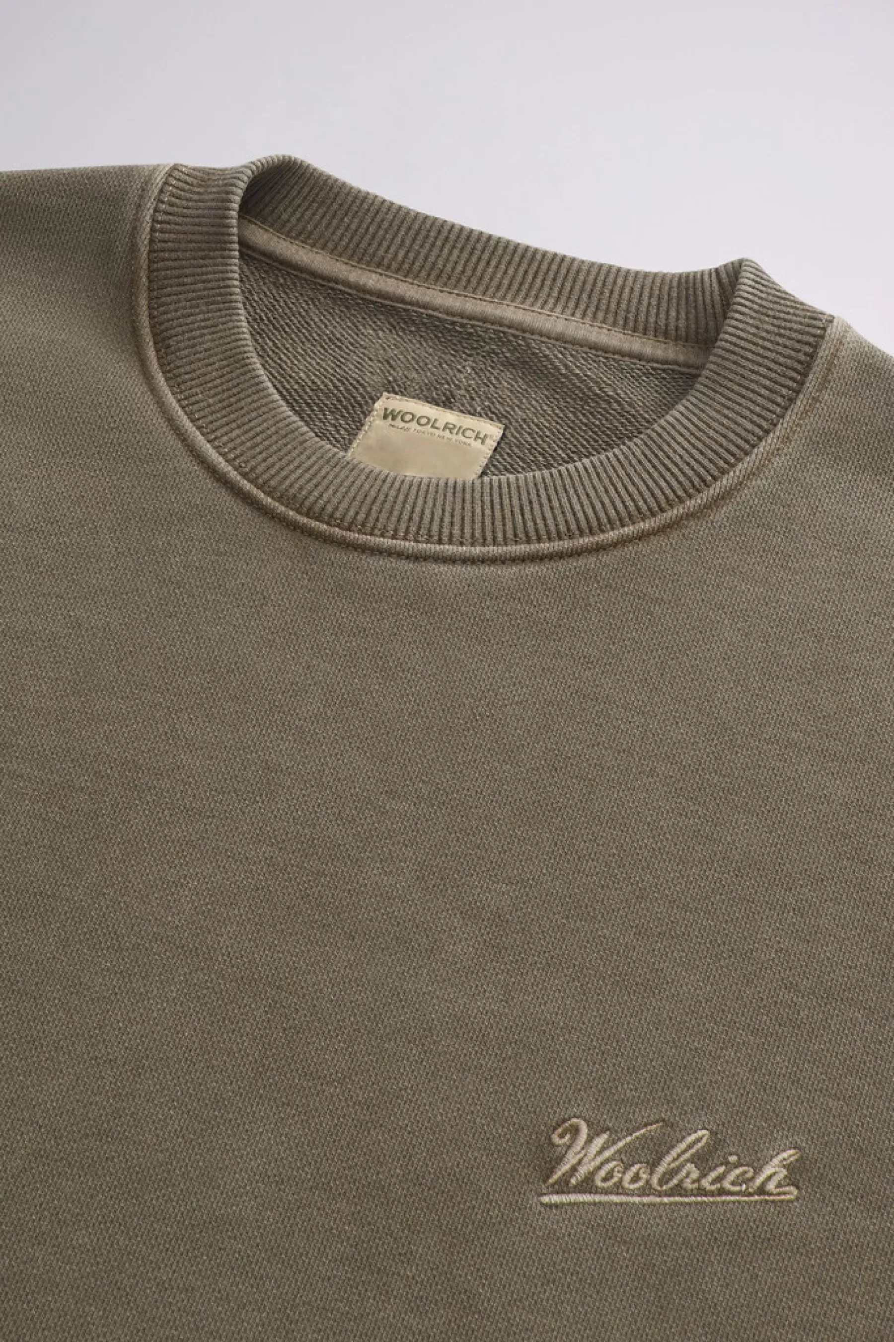 Sale Sweater van zuiver achteraf geverfd katoen met geborduurd logo Heren Sweatshirts