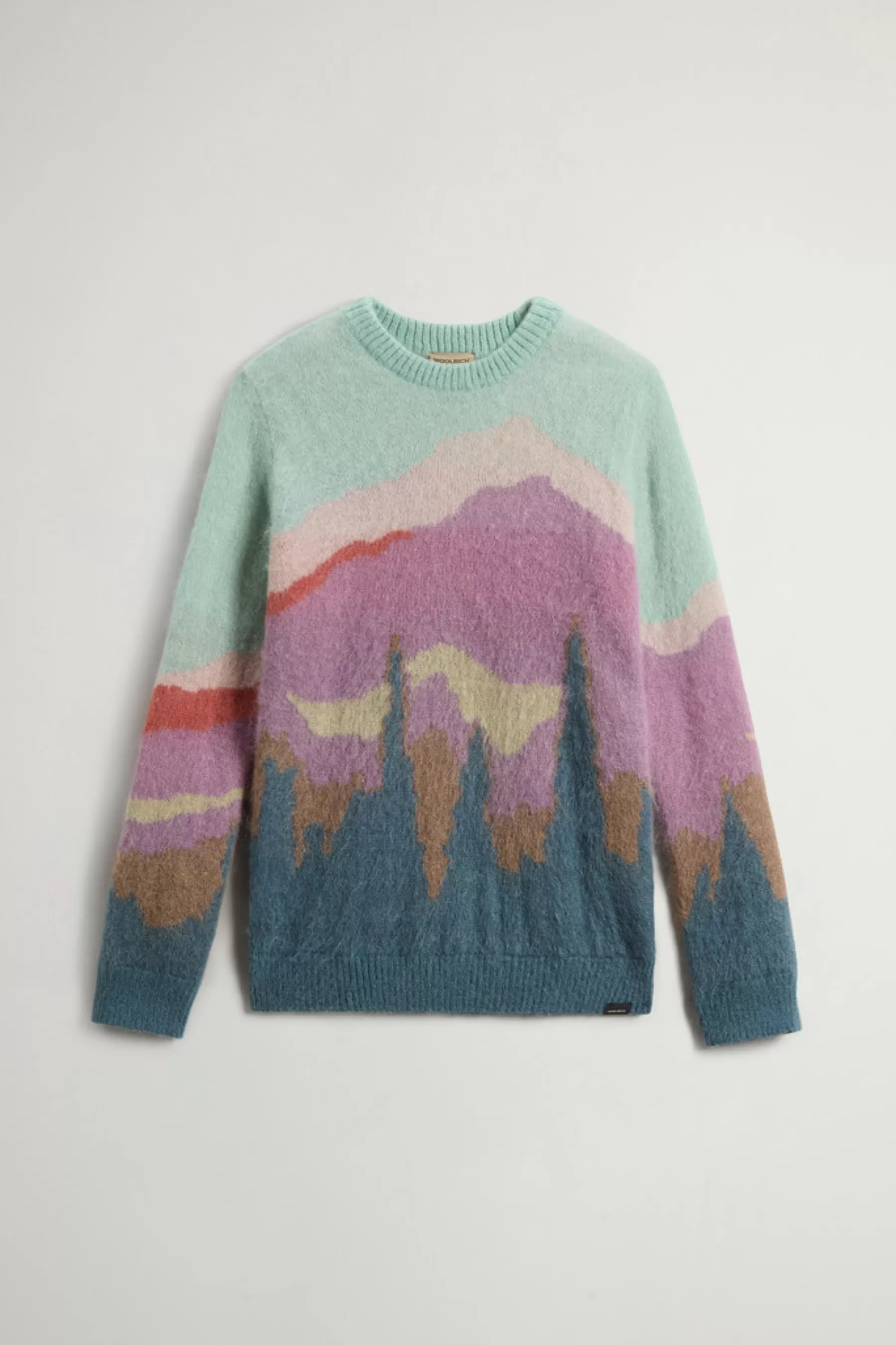 Shop Trui met ronde hals van een mix van mohair en wol DAMES Truien
