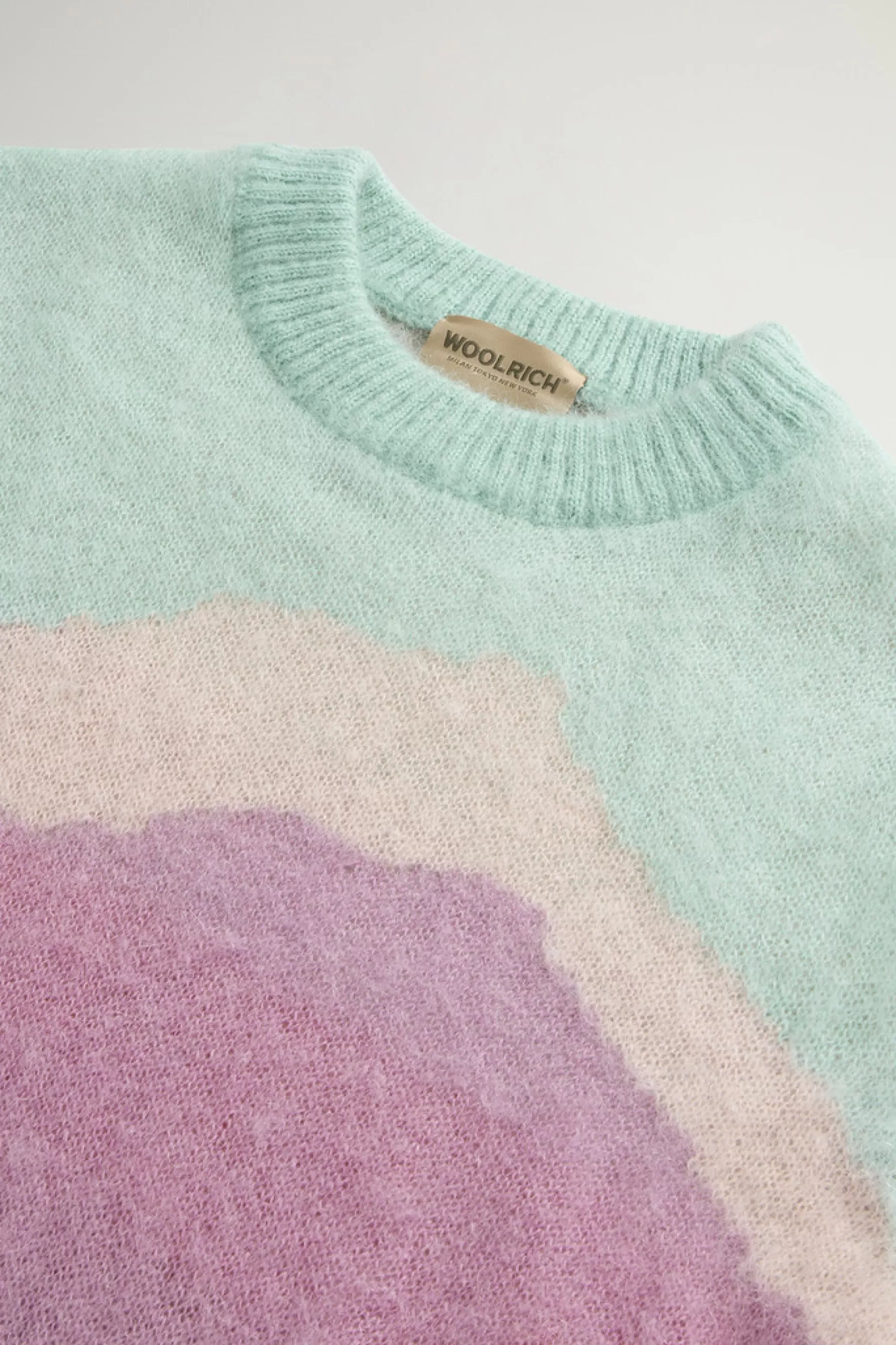 Shop Trui met ronde hals van een mix van mohair en wol DAMES Truien