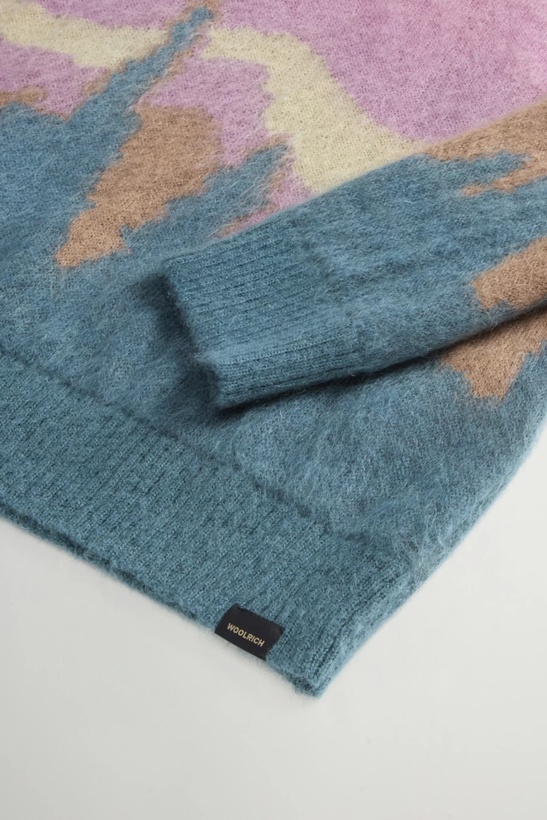 Shop Trui met ronde hals van een mix van mohair en wol DAMES Truien