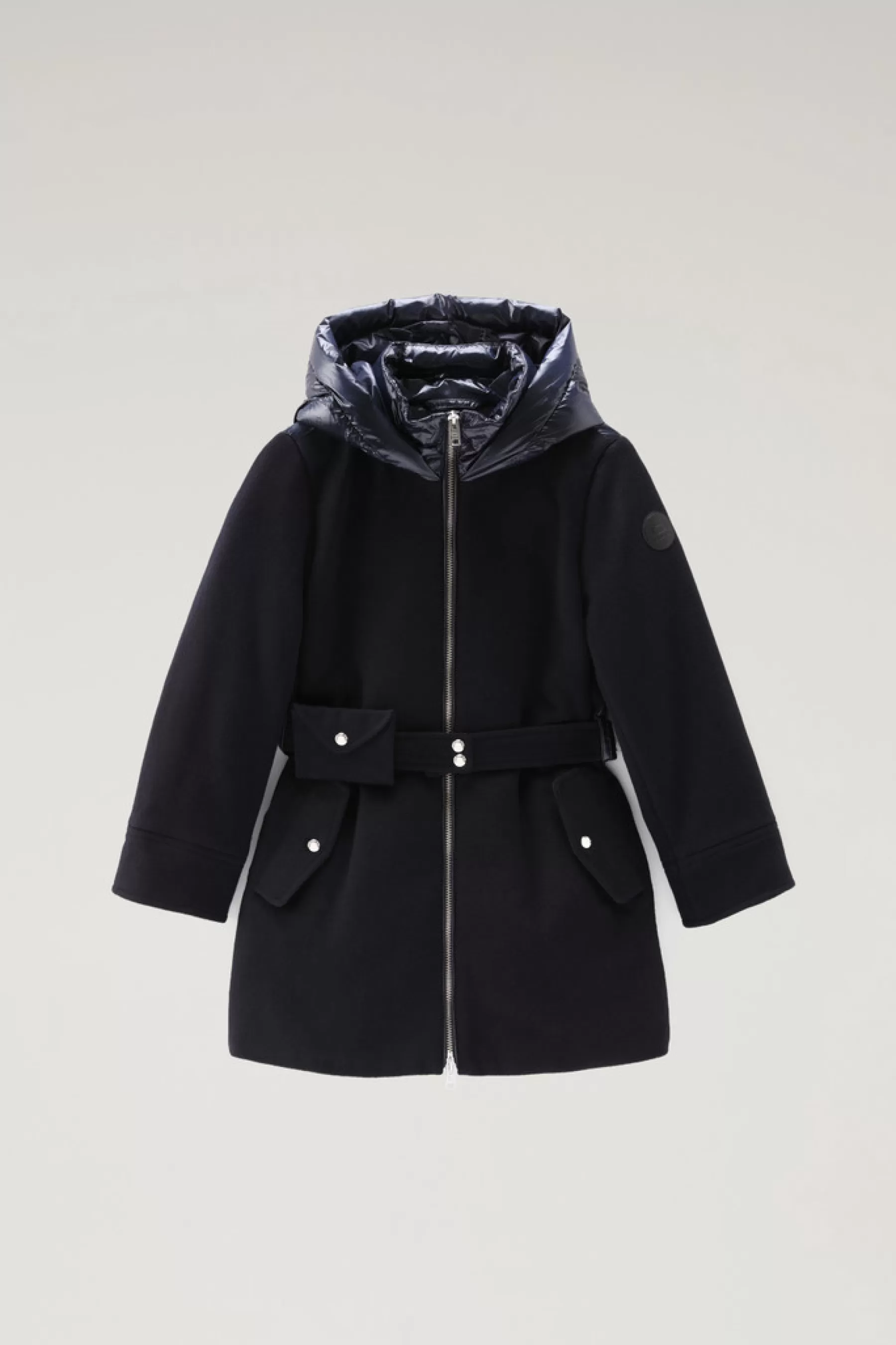 Outlet Wolmengsel Parka voor meisjes met quilting op de rug Kinderen Parka