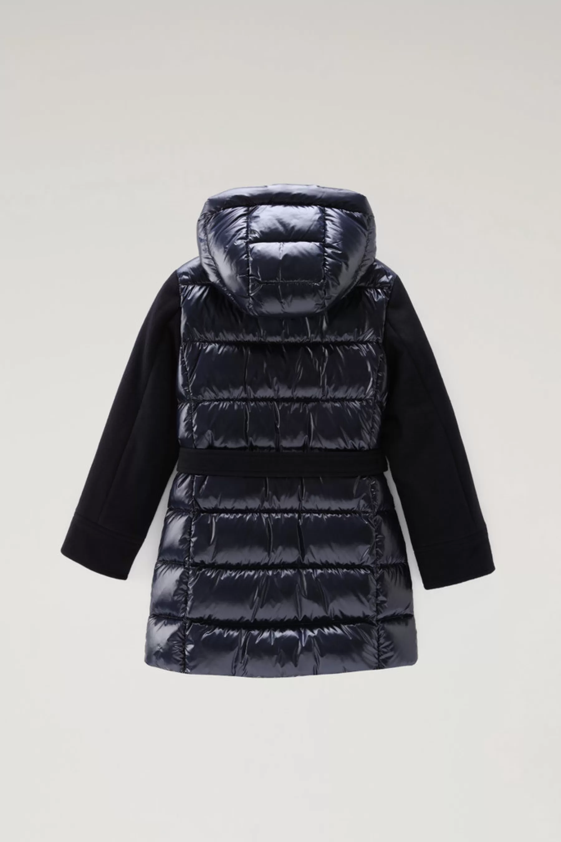 Outlet Wolmengsel Parka voor meisjes met quilting op de rug Kinderen Parka